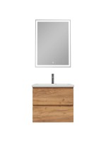 Мебель для ванной комнаты SanStar Riana 60 подвесная, дуб крафт золотой, раковина Como 60