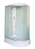 Душевая кабина DTO LM720L стандартная (120х80х215), средний поддон (27 см), профиль хром, стекло матовое (4 мм), 4 места