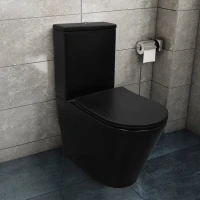 Унитаз-компакт напольный AZARIO Black Queen AZ-8380 матовый черный Унитаз-компакт напольный AZARIO Black Queen AZ-8380 матовый черный
