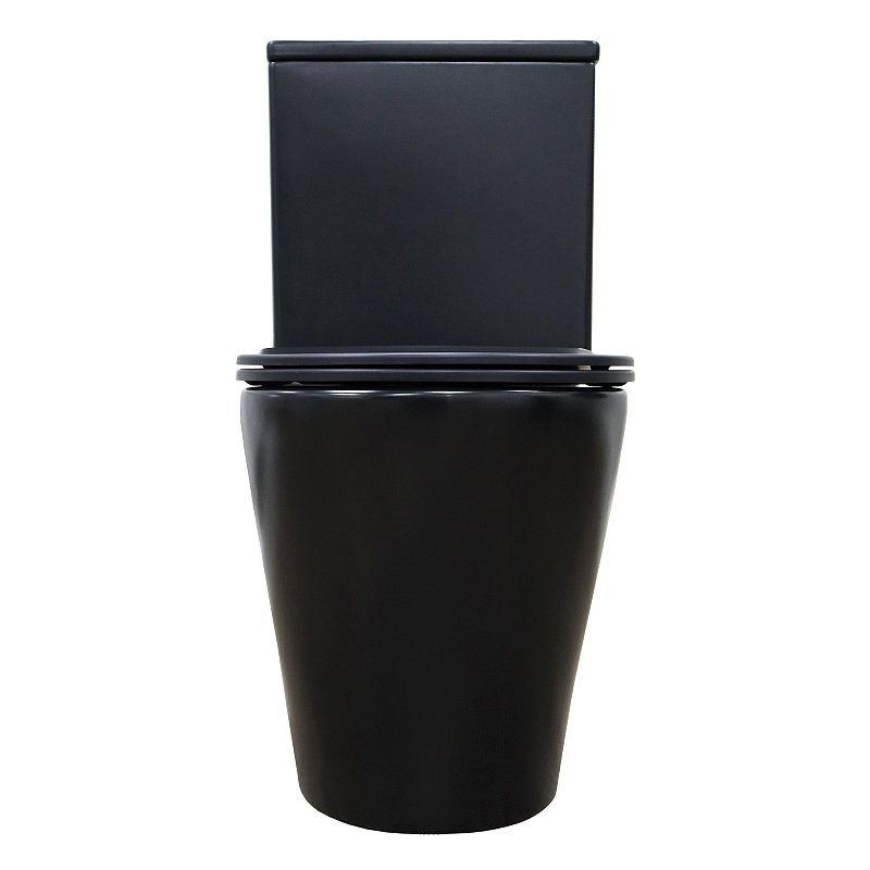 Унитаз-компакт напольный AZARIO Black Queen AZ-8380 матовый черный