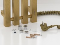 Полотенцесушитель электрический Сунержа Сатерленд 4.0 051-0853-1215 120x20 см, подключение справа, скрытое подключение справа, состаренная латунь, I-образный