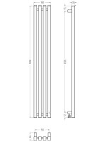 Полотенцесушитель электрический Сунержа Сатерленд 4.0 051-0853-1215 120x20 см, подключение справа, скрытое подключение справа, состаренная латунь, I-образный