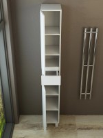 Шкаф-пенал для ванной Emmy Морган 26 напольный, белый