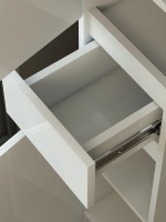 Шкаф-пенал для ванной Emmy Морган 26 напольный, белый