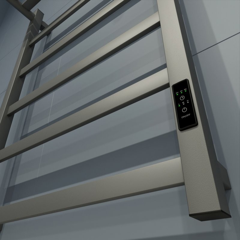 Полотенцесушитель электрический Маргроид 8110p профильный 8110p-8050-1083-7024 81х50, графитовый серый