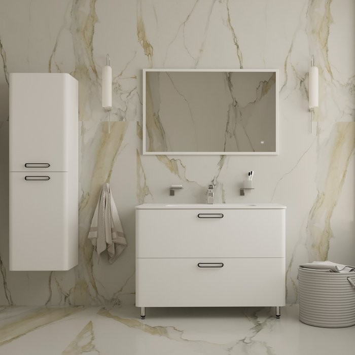 Тумба с раковиной IDDIS Brick 100 напольная