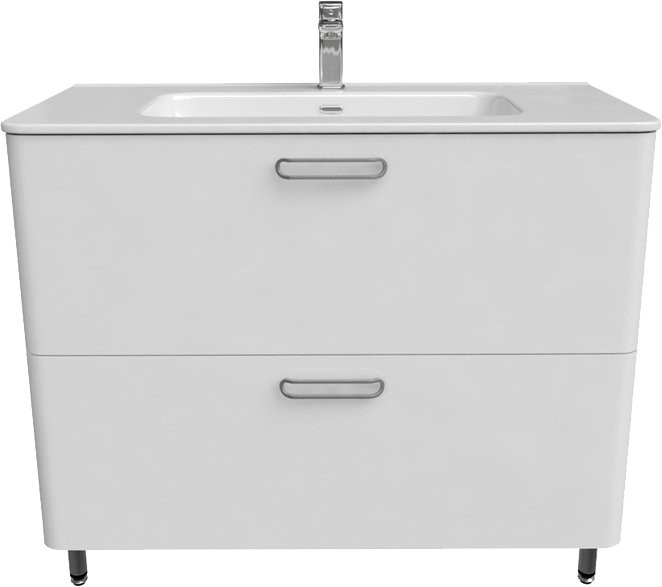 Тумба с раковиной IDDIS Brick 100 напольная