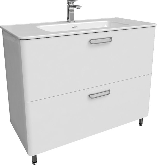 Тумба с раковиной IDDIS Brick 100 напольная