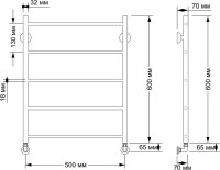 Полотенцесушитель водяной Secado Триада 1 65x55 см, бронза, лесенка, латунь Полотенцесушитель водяной Secado Триада 1 65x55 см, бронза, лесенка, латунь