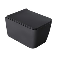 Унитаз подвесной Boheme Zen 967-SET безободковый, с микролифтом, anthracite