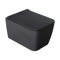 Унитаз подвесной Boheme Zen 967-SET безободковый, с микролифтом, anthracite