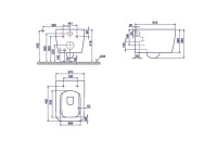 Унитаз подвесной Boheme Zen 967-SET безободковый, с микролифтом, anthracite