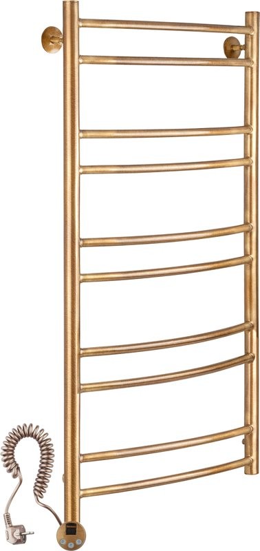 Полотенцесушитель электрический Secado Милан 2 105x55 см, подключение слева, бронза, лесенка, латунь
