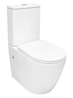 Унитаз-компакт напольный AZARIO Verona AZ-8301 безободковый, с микролифтом, глянцевый белый