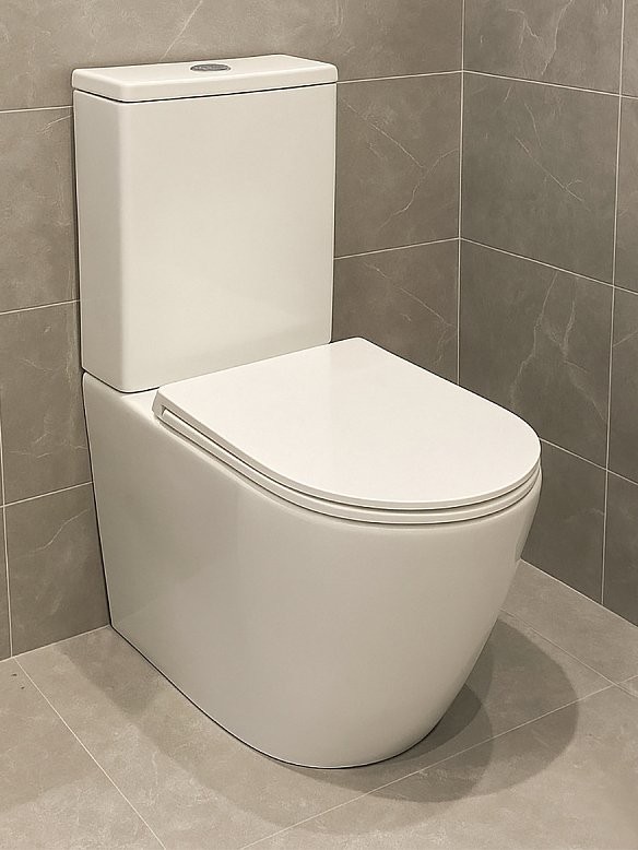 Унитаз-компакт напольный AZARIO Verona AZ-8301 безободковый, с микролифтом, глянцевый белый