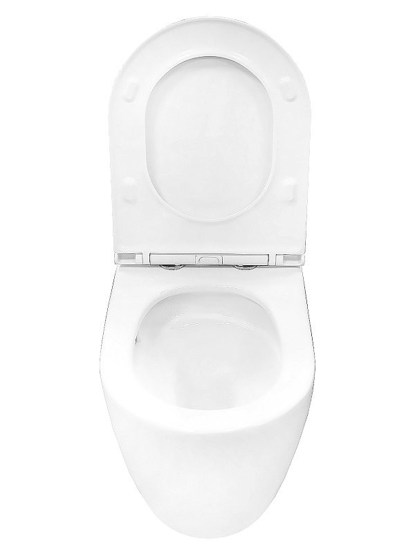 Унитаз-компакт напольный AZARIO Verona AZ-8301 безободковый, с микролифтом, глянцевый белый