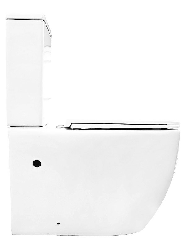 Унитаз-компакт напольный AZARIO Verona AZ-8301 безободковый, с микролифтом, глянцевый белый
