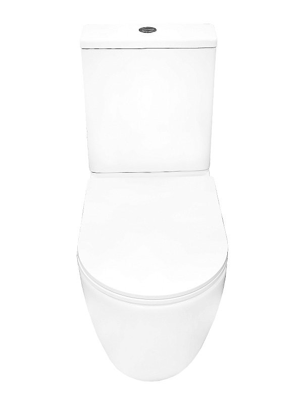 Унитаз-компакт напольный AZARIO Verona AZ-8301 безободковый, с микролифтом, глянцевый белый
