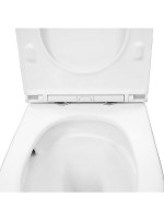 Унитаз-компакт напольный AZARIO Verona AZ-8301 безободковый, с микролифтом, глянцевый белый