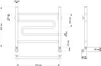 Полотенцесушитель водяной Secado Валенсия 2 65x55 см, бронза, лесенка, латунь