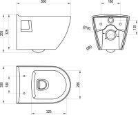 Унитаз подвесной Ravak Endo RimOFF безободковый, белый