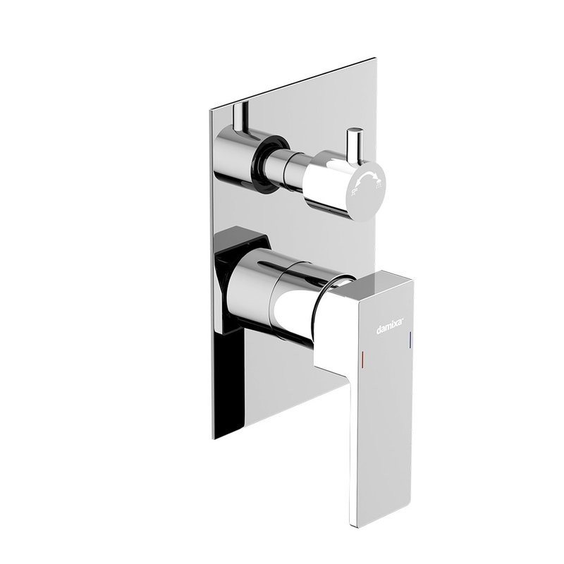 Душевая система с тропическим душем Damixa Gala 953520000 хром, скрытого монтажа, смеситель для 2 потребителей, верхний душ, встраиваемый душевой комплект, гарантия 10 лет, Дания