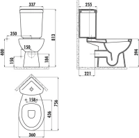 Унитаз-компакт напольный Creavit Corner SD311 угловой Унитаз-компакт напольный Creavit Corner SD311 угловой