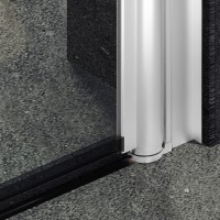 Душевая дверь в нишу Maybahglass MGD-425-1 120 см, профиль матовый белый, стекло прозрачное