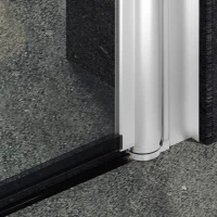 Душевая дверь в нишу Maybahglass MGD-425-1 120 см, профиль матовый белый, стекло прозрачное