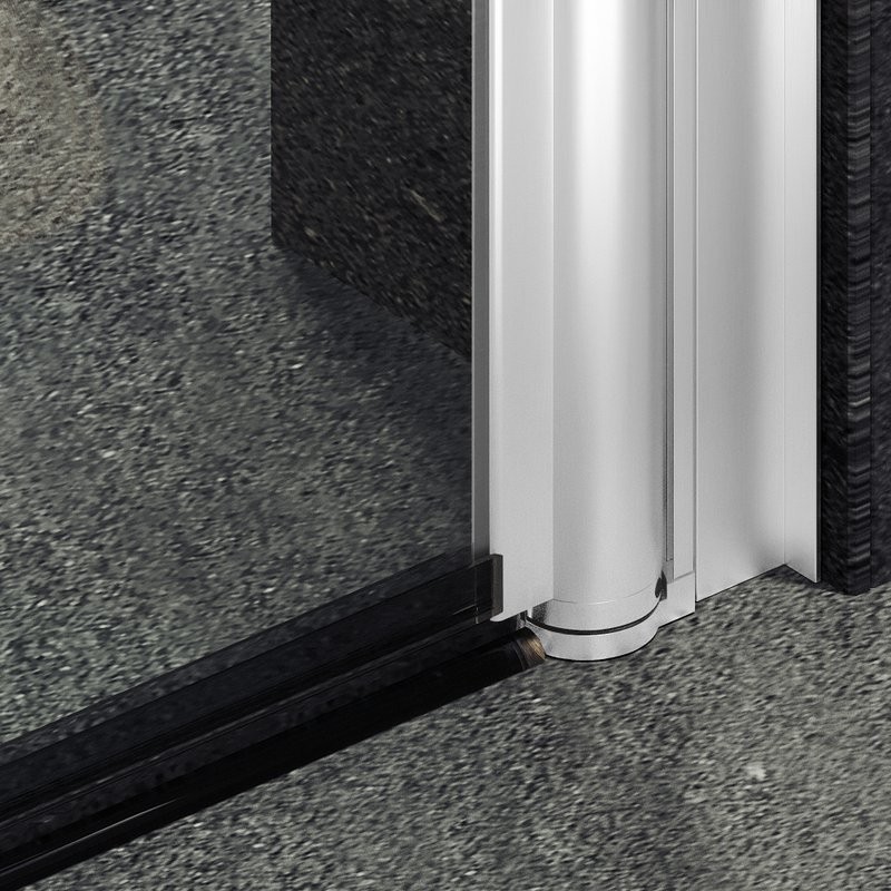 Душевая дверь в нишу Maybahglass MGD-425-1 120 см, профиль матовый белый, стекло прозрачное