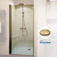 Душевая дверь в нишу Kubele DE020 DE020D601-CLN-BR- 65х200 65, профиль бронза светлая