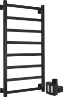 Полотенцесушитель электрический Secado Корсико 1 , 105x55 см, скрытое подключение справа, матовый черный, лесенка
