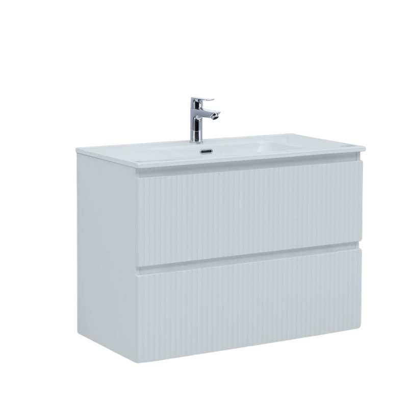 Мебель для ванной комнаты Aquanet Джейн (Flat) 90 подвесная, белая матовая