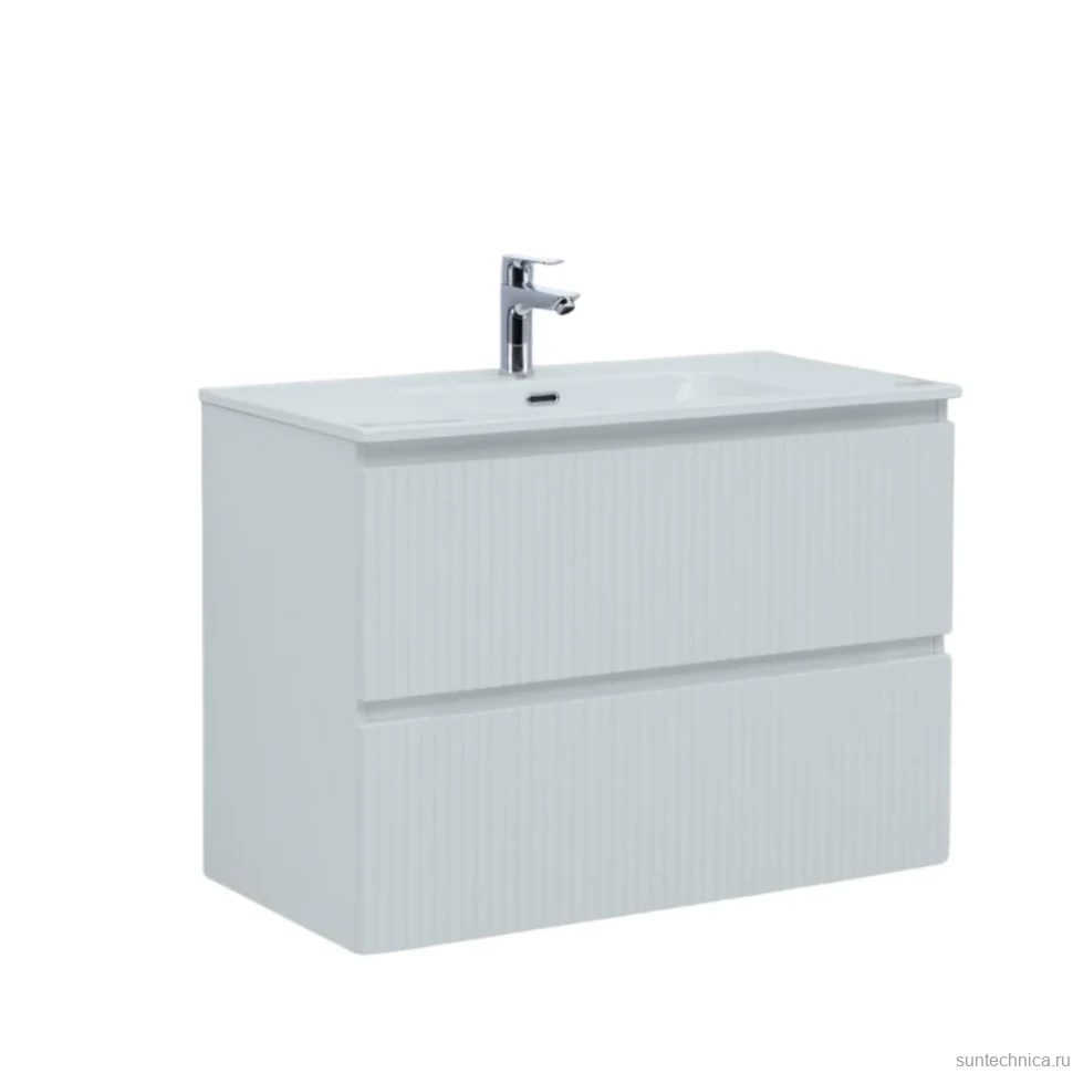 Мебель для ванной комнаты Aquanet Джейн (Flat) 90 подвесная, белая матовая