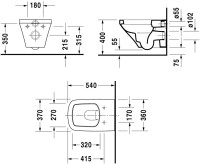 Унитаз подвесной Duravit DuraStyle 2552090000
