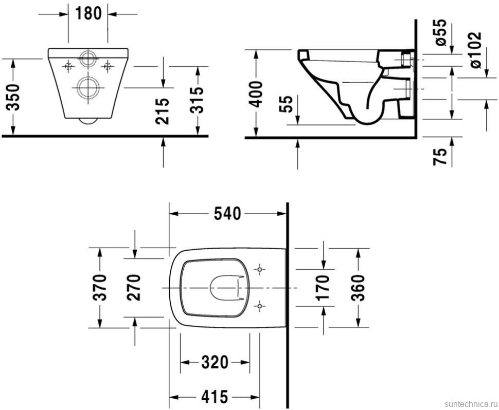 Унитаз подвесной Duravit DuraStyle 2552090000