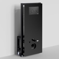 Система инсталляции для унитазов Wasserkraft Glan 66TLT.010.ME.BL.MB01 с кнопкой смыва матовой черной