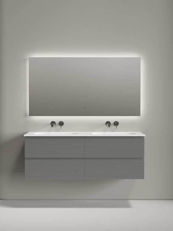 Мебель для ванной комнаты Sancos Folk 140 подвесная, ergraut soft, раковина CN7022wx