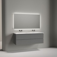 Мебель для ванной комнаты Sancos Folk 140 подвесная, ergraut soft, раковина CN7022wx