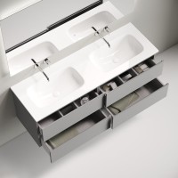 Мебель для ванной комнаты Sancos Folk 140 подвесная, ergraut soft, раковина CN7022wx