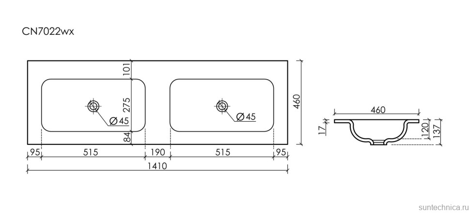 Мебель для ванной комнаты Sancos Folk 140 подвесная, ergraut soft, раковина CN7022wx