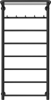 Полотенцесушитель электрический Secado Триада 1 КСП 100x50 см, подключение слева, матовый черный, лесенка, с полкой