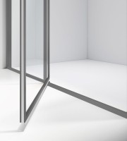 Душевая дверь Vincea Slim 8mm VDP-4SL120CLGM, вороненая сталь, стекло прозрачное