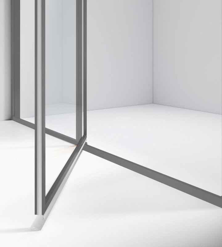 Душевая дверь Vincea Slim 8mm VDP-4SL120CLGM, вороненая сталь, стекло прозрачное