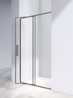 Душевая дверь Vincea Slim 8mm VDP-4SL120CLGM, вороненая сталь, стекло прозрачное
