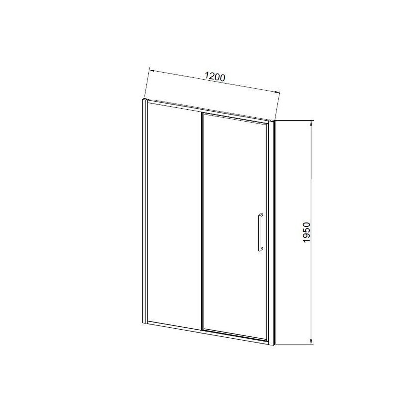Душевая дверь Vincea Slim 8mm VDP-4SL120CLGM, вороненая сталь, стекло прозрачное