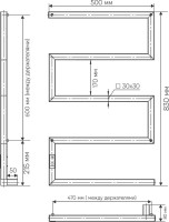 Полотенцесушитель электрический Indigo Sparta DGS80-50GFMRt graphite metallic