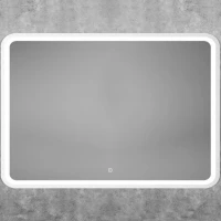 Зеркало Art&Max Genova AM-Gen-1000-800-DS-F-White 100х80 белое, с LED-подсветкой, 6000К