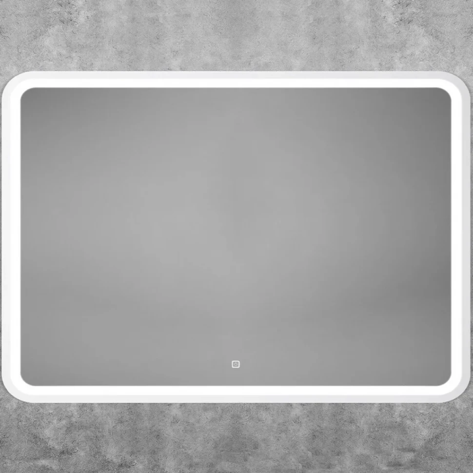 Зеркало Art&Max Genova AM-Gen-1000-800-DS-F-White 100х80 белое, с LED-подсветкой, 6000К