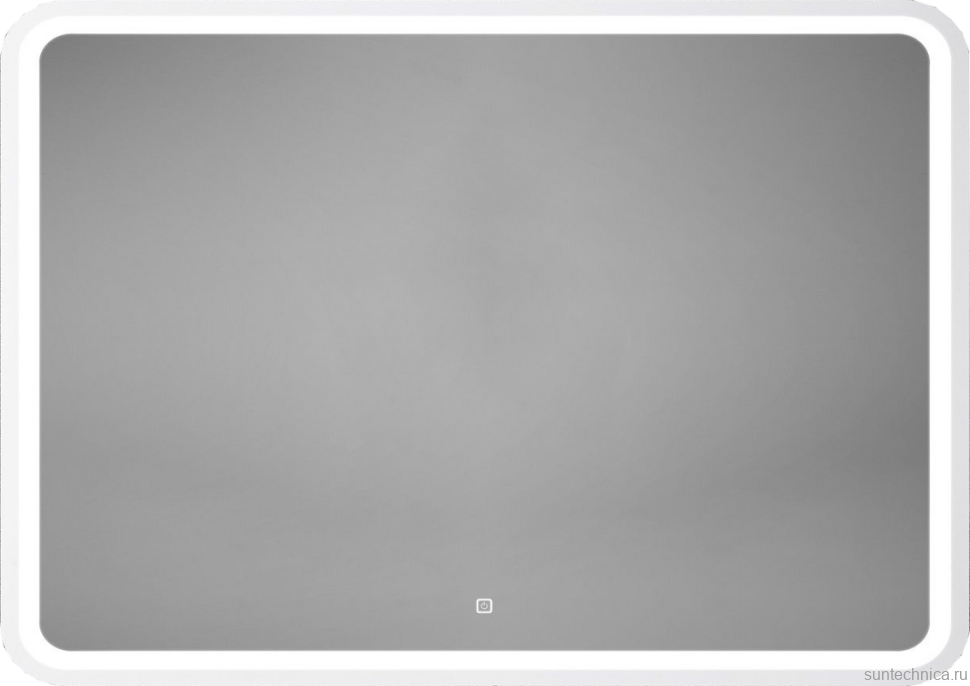 Зеркало Art&Max Genova AM-Gen-1000-800-DS-F-White 100х80 белое, с LED-подсветкой, 6000К